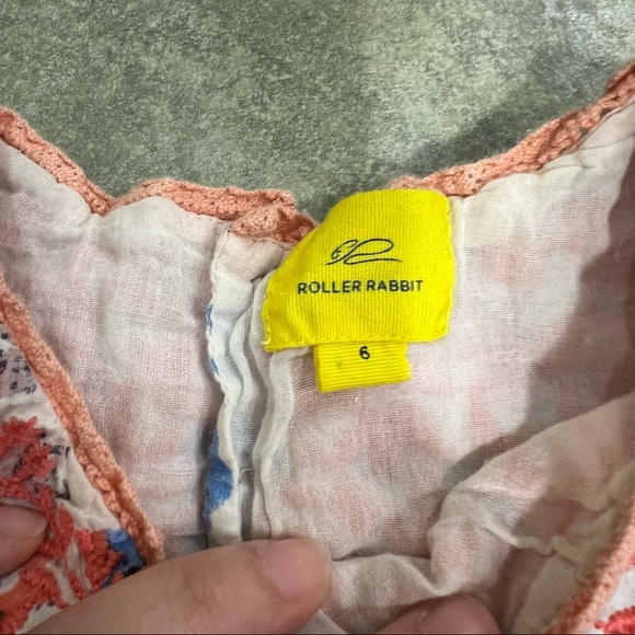 Roberta Roller Rabbit Sea Theme Coral Starfish Embroidered Dress Sz 6 Beach EUC - Picture 3 of 4